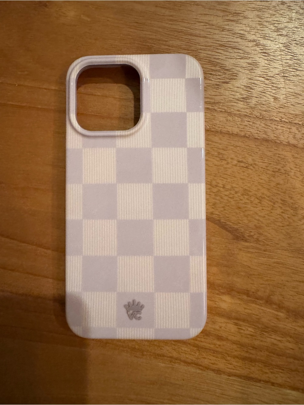Velvet Caviar iPhone 15 pro max Lavender Checkered Phone Case
